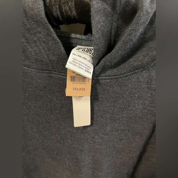 Victoria’s Secret PINK “Campus Charcoal Dip Dye” Tie-Dye Hooded Sweatshirt XXL - Picture 8 of 15